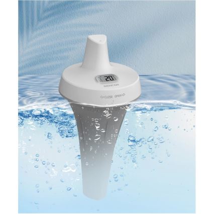 Sencor - Estação meteorológica com sensor flutuante sem fios para piscina 2xAA + 2xAA IPX7