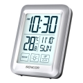 Sencor - Estação meteorológica com visor LCD com relógio despertador 2xAAA