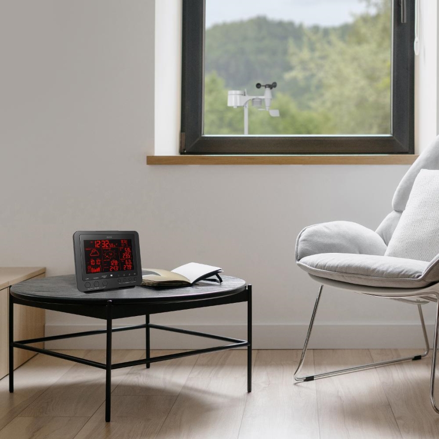 Sencor - Estação meteorológica profissional com ecrã LCD 5V/1xCR2032 + 3xAA