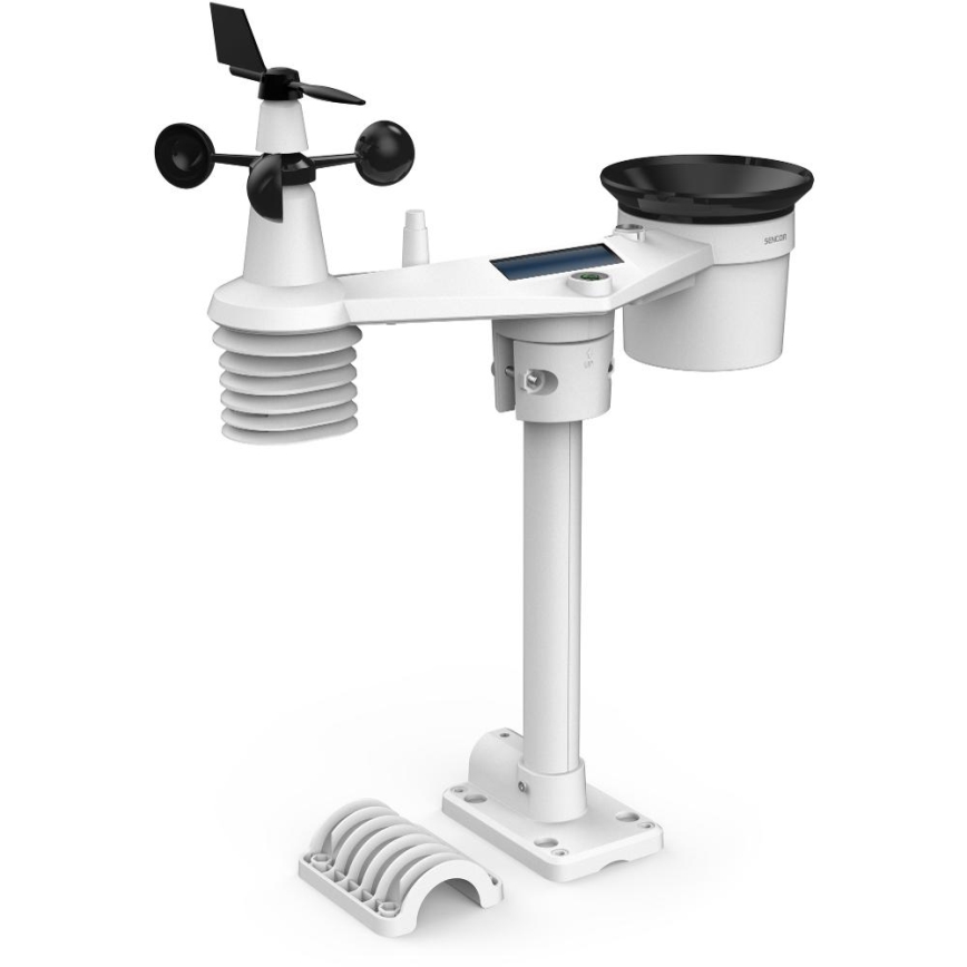 Sencor - Estação meteorológica profissional com ecrã LCD a cores 5V 1xCR2032 + 3xAA + 2xAA Wi-Fi Tuya
