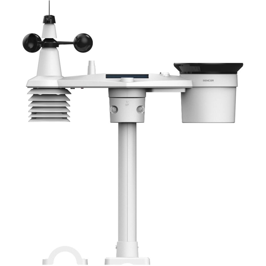 Sencor - Estação meteorológica profissional com ecrã LCD a cores 5V 1xCR2032 + 3xAA + 2xAA Wi-Fi Tuya