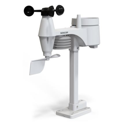 Sencor - Estação meteorológica profissional com ecrã LCD e despertador 1xCR2032 + 3xAA