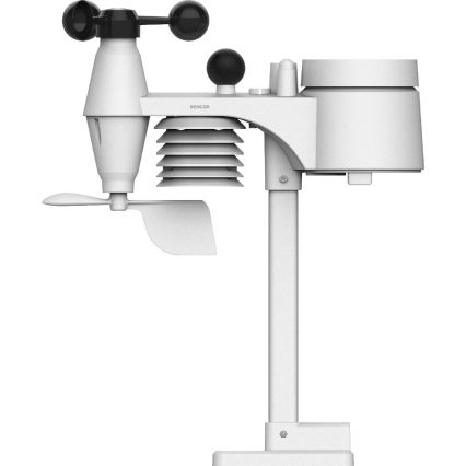 Sencor - Estação meteorológica profissional com ecrã LCD a cores e função de despertador, 5V/1xCR2032 + 3xAA