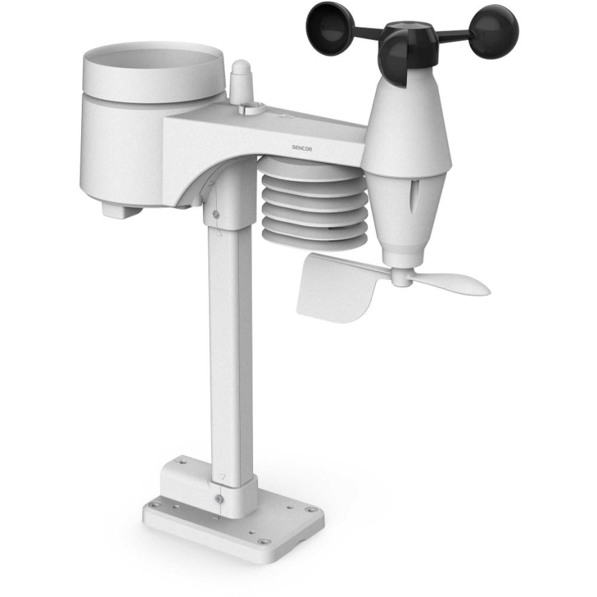 Sencor - Estação meteorológica profissional com ecrã LCD a cores e despertador 5V/3xAAA + 3xAA