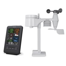 Sencor - Estação meteorológica profissional com visor a cores e relógio despertador 1xCR2032