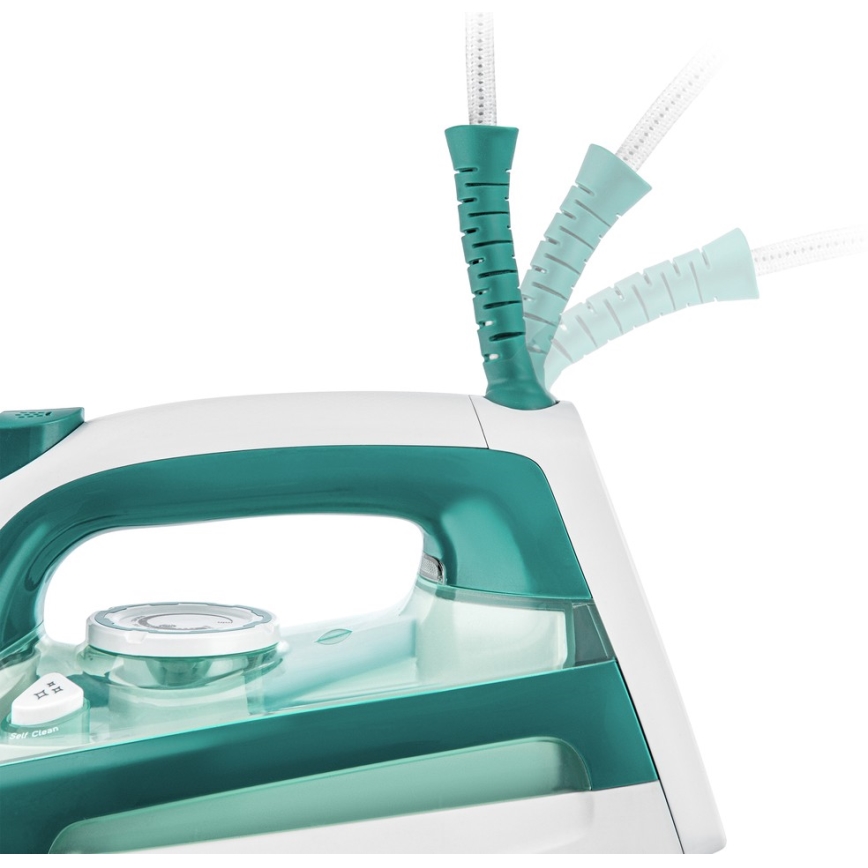 Sencor - Ferro a vapor 2600W/230V turquesa/branco