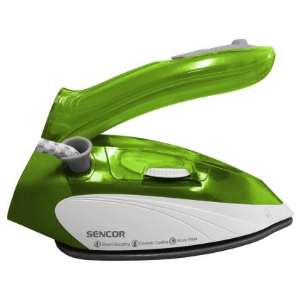 Sencor - Ferro a vapor de viagem 1100W/115V/230V verde