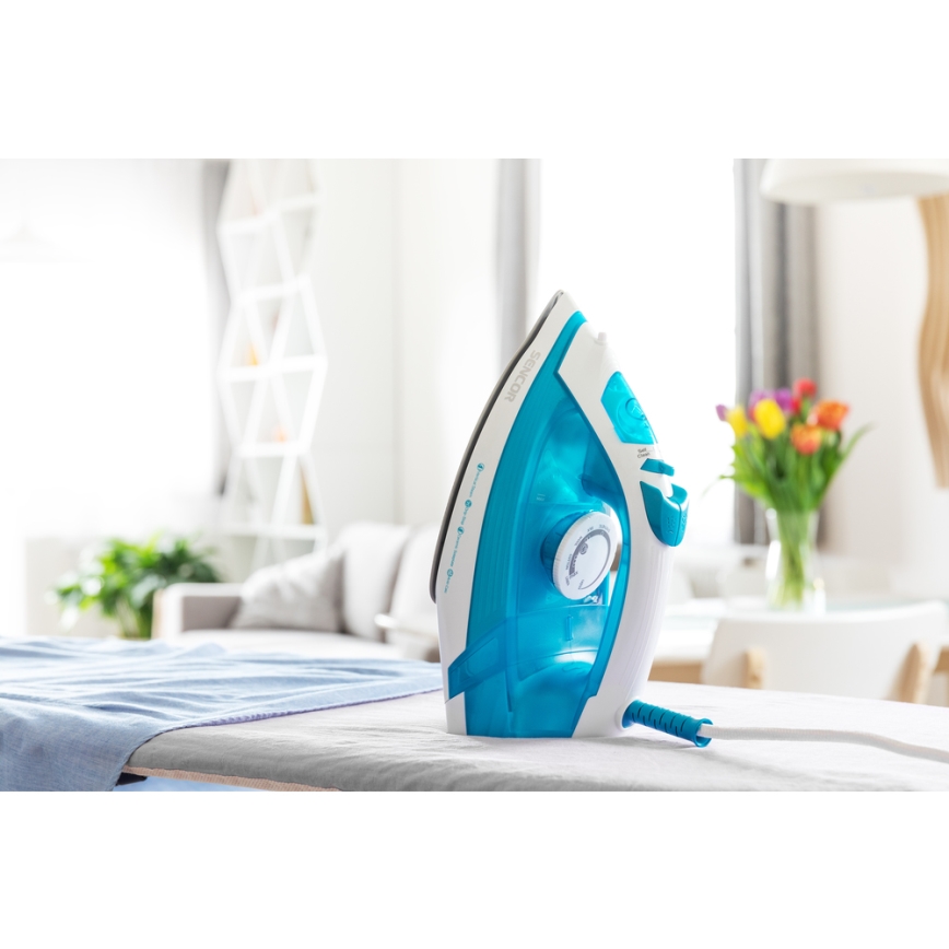 Sencor - Ferro de engomar 2000W/230V azul/branco