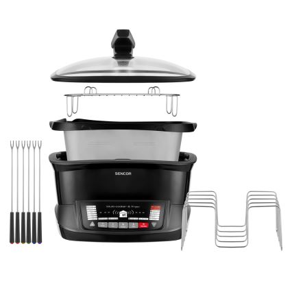 Sencor - Frigideira multifuncional com acessórios 1800W/230V 18 funções 4,8l