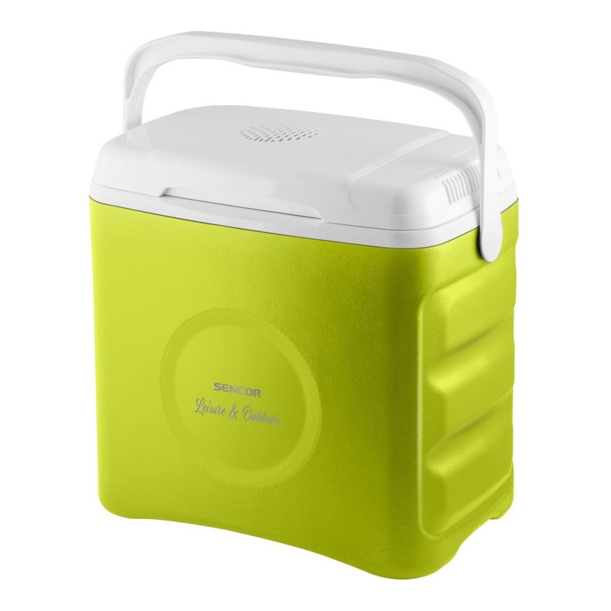 Sencor - Frigorífico automóvel portátil 30 l 55W/5V/12V/230V verde/branco