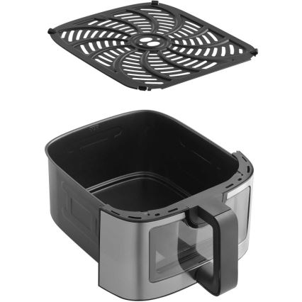 Sencor - Fritadeira elétrica de ar quente 9 l 1700W/230V preta/cromado fosco