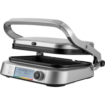 Sencor - Grelhador de contacto 2100W/230V cromo mate