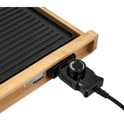 Sencor - Grelha elétrica de mesa 1800W/230V bambu