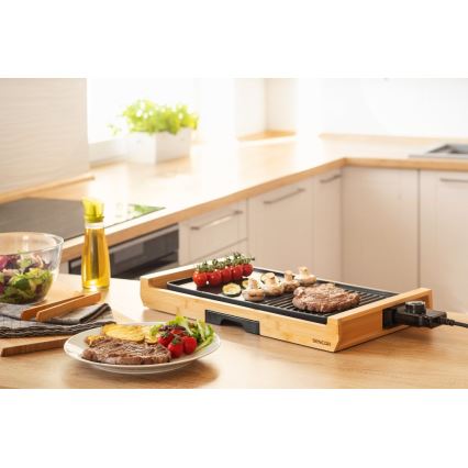 Sencor - Grelha elétrica de mesa 1800W/230V bambu