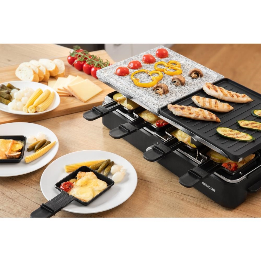 Sencor - Grelhador Raclette com acessórios 1400W/230V