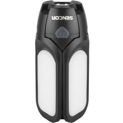 Sencor - Lanterna LED recarregável para campismo com painel solar, 3 W, 1600 mAh, IPX4