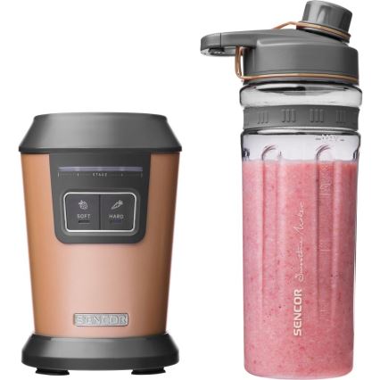 Sencor - Liquidificador para smoothies com acessórios 800W/230V, acabamento em cobre