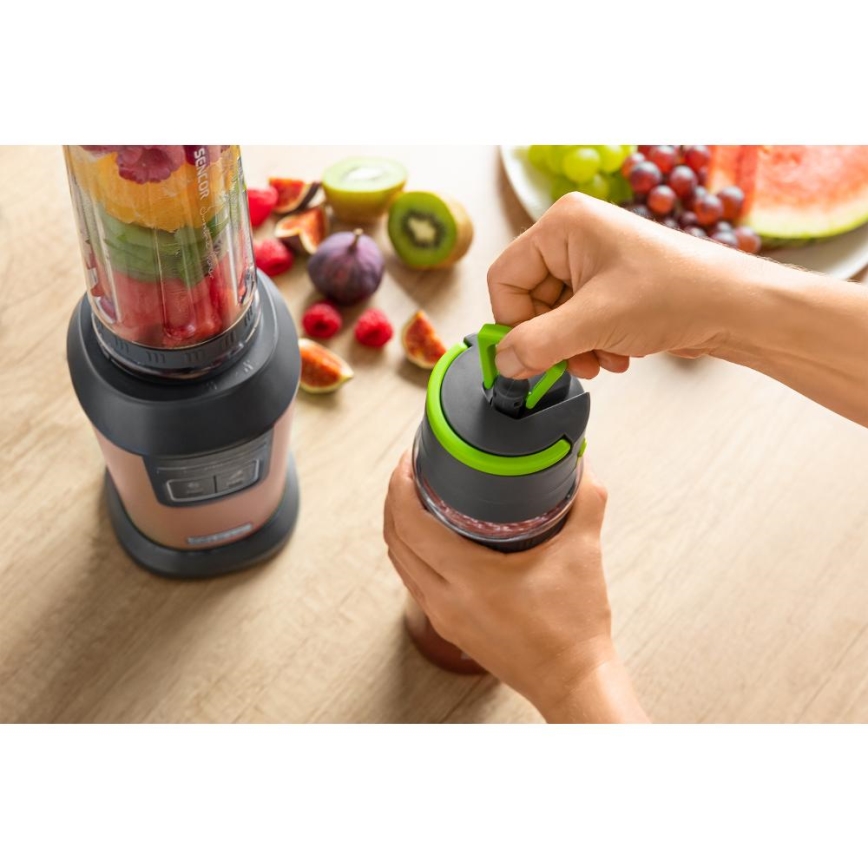 Sencor - Liquidificador para smoothies com acessórios 800W/230V cobre