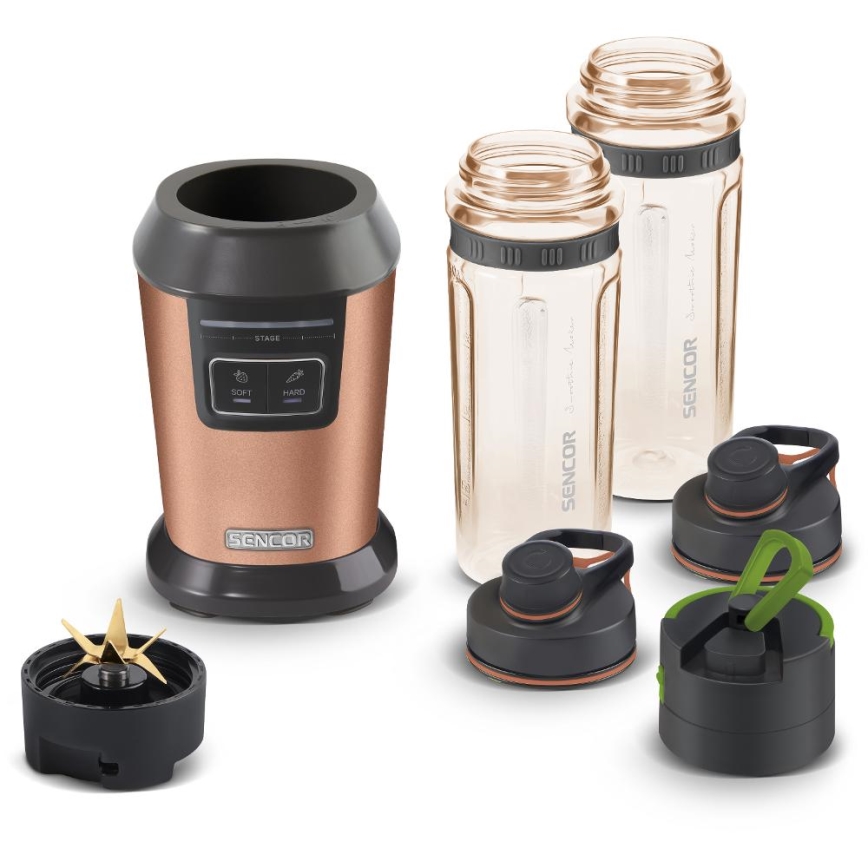 Sencor - Liquidificador para smoothies com acessórios 800W/230V cobre