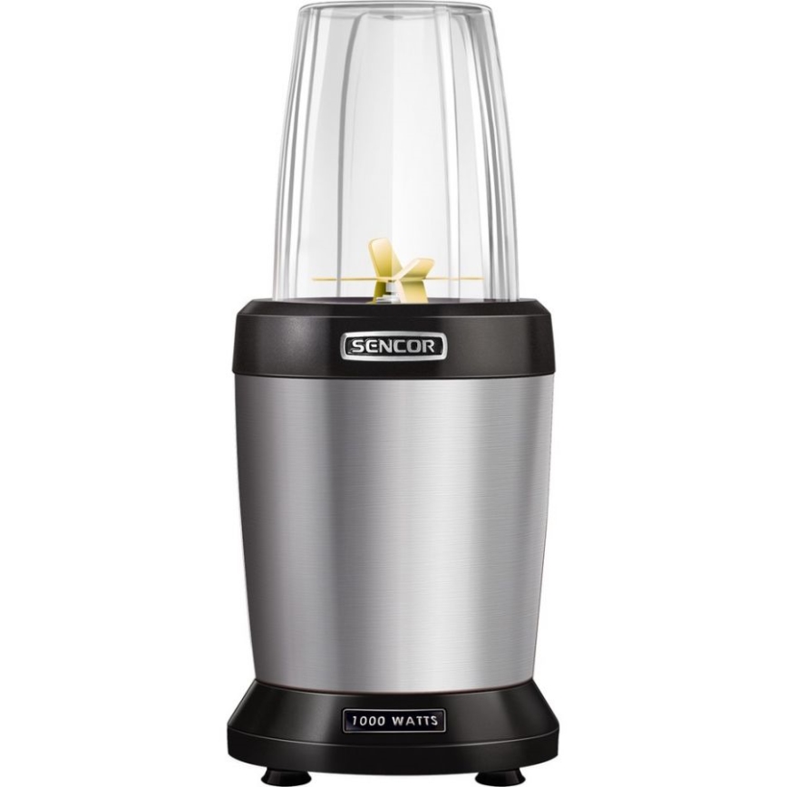 Sencor - Liquidificadora de batidos nutritivos 1000W/230V prateado