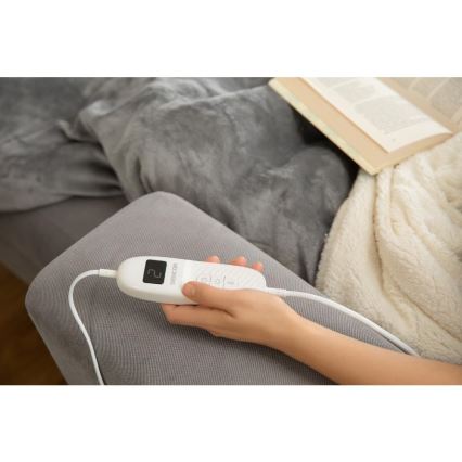 Sencor - Manta eléctrica 160W/230V 180x130 cm cinzenta