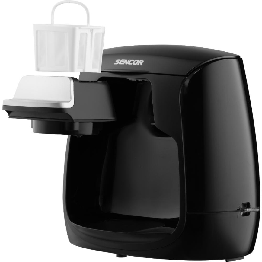 Sencor - Máquina de café com duas canecas 500W/230V preto