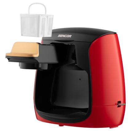 Sencor - Máquina de café com duas canecas 500W/230V vermelho/preto
