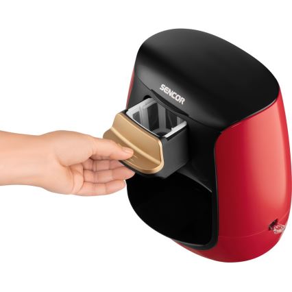 Sencor - Máquina de café com duas canecas 500W/230V vermelho/preto