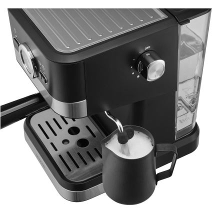 Sencor - Máquina de café espresso de palanca 1050W/230V preta/cromado mate
