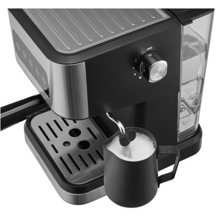 Sencor - Máquina de café espresso com alavanca 1050W/230V preta/cromo fosco