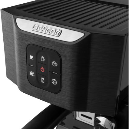 Sencor - Máquina de café espresso com alavanca 1450W/230V preto/cromado fosco