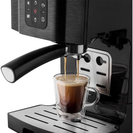 Sencor - Máquina de café espresso com alavanca 1450W/230V preto/cromado fosco