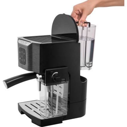 Sencor - Máquina de café espresso com alavanca 1450W/230V preto/cromado fosco