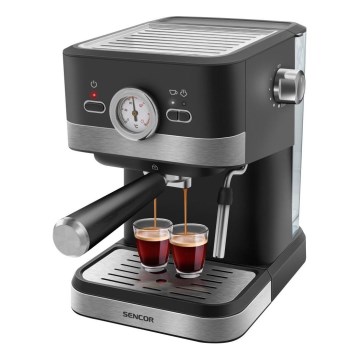 Sencor - Máquina de café espresso de palanca 1050W/230V preta/cromado mate