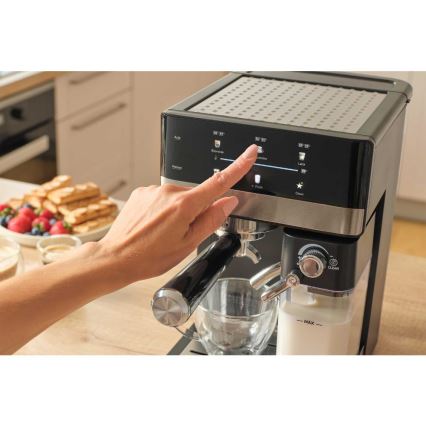 Sencor - Máquina de café expresso com alavanca 1350W/230V preto/cromado mate