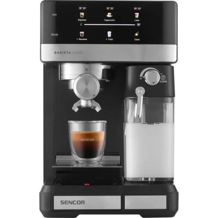 Sencor - Máquina de café expresso com alavanca 1350W/230V preto/cromado mate