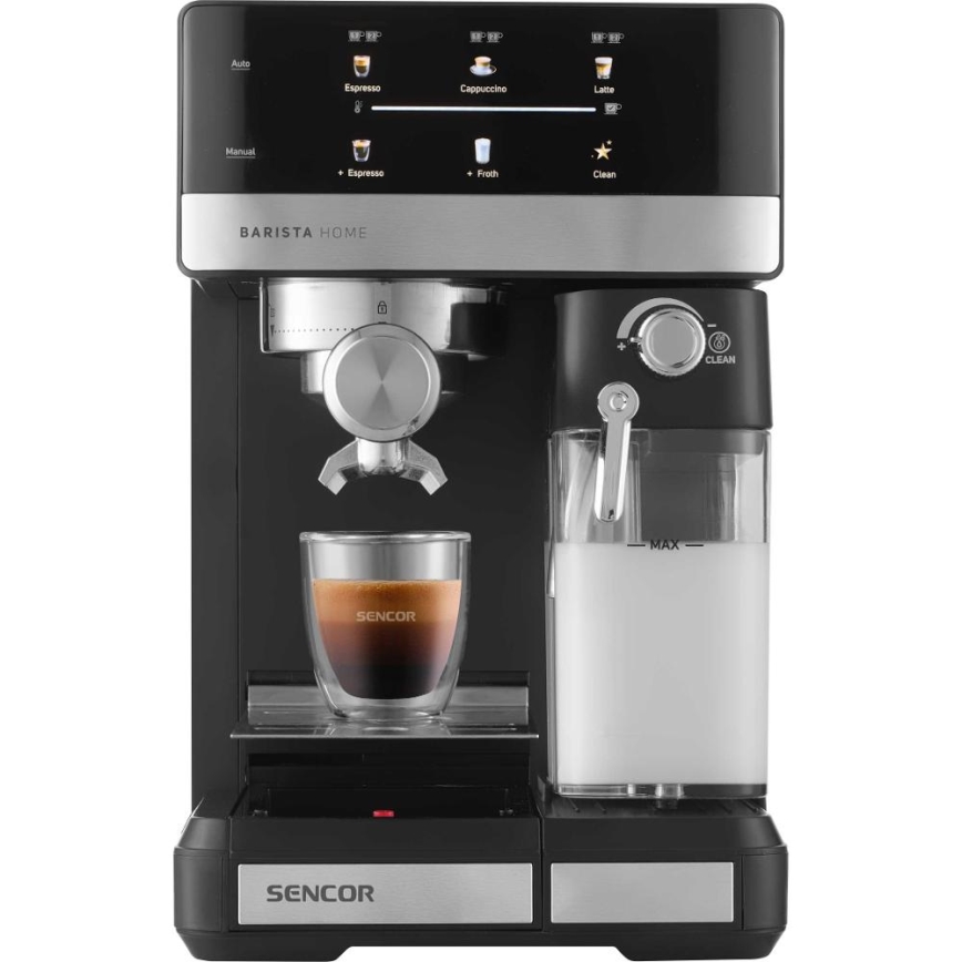 Sencor - Máquina de café expresso com alavanca 1350W/230V preto/cromado mate