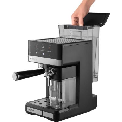 Sencor - Máquina de café expresso com alavanca 1350W/230V preto/cromado mate