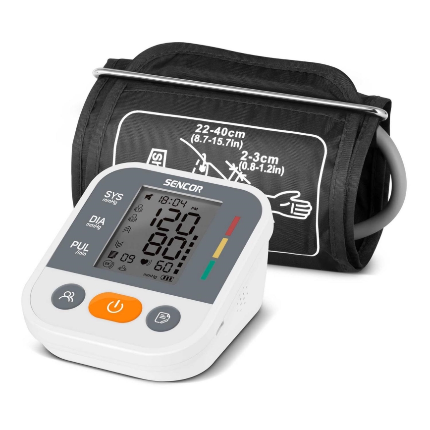 Sencor - Medidor de pressão digital USB 4xAAA