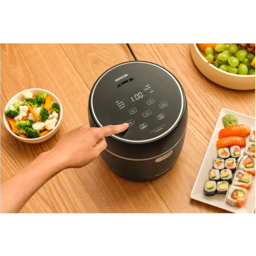 Sencor - Panela de arroz 350W/230V 0,6 l preta
