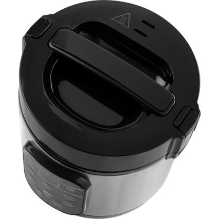 Sencor - Panela de Arroz Multifuncional 350W/230V 0,6 l aço inoxidável/preto