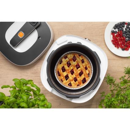 Sencor - Panela de pressão elétrica multifuncional 5,5 l 1000W/230V branco/preto