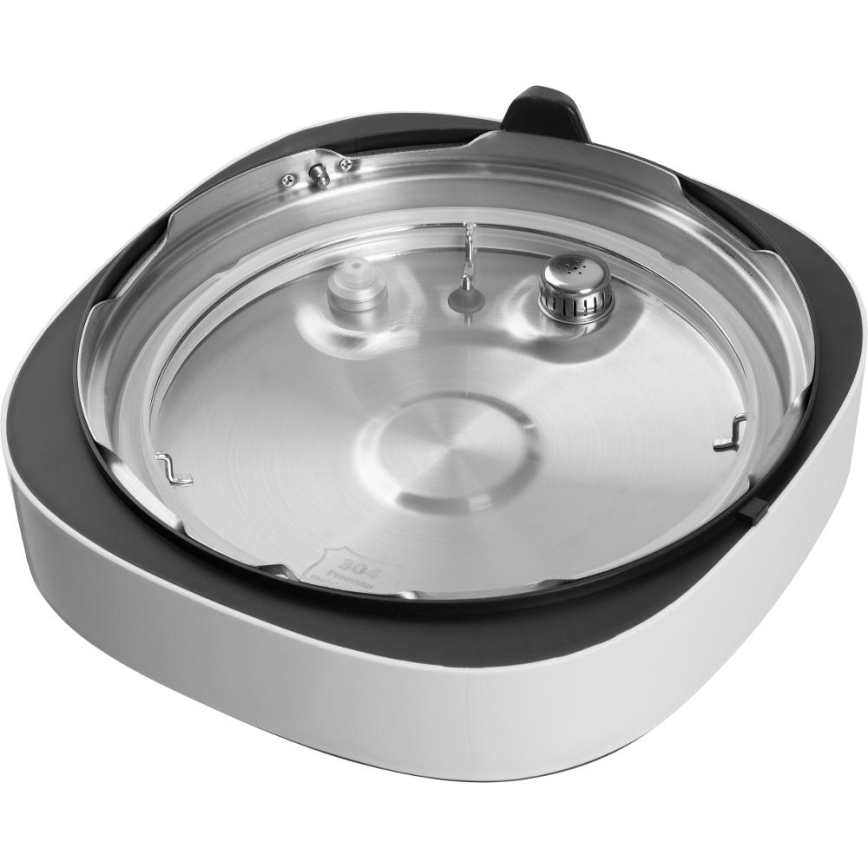 Sencor - Panela de pressão elétrica multifuncional 5,5 l 1000W/230V branco/preto