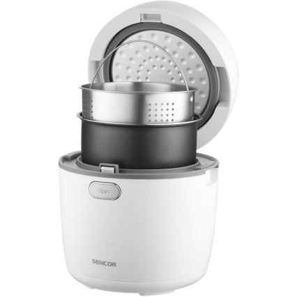 Sencor - Panela elétrica de arroz 350W/230V 0,6 l branca