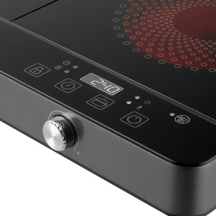 Sencor - Placa de indução de duas zonas com ecrã LCD 3400W/230V