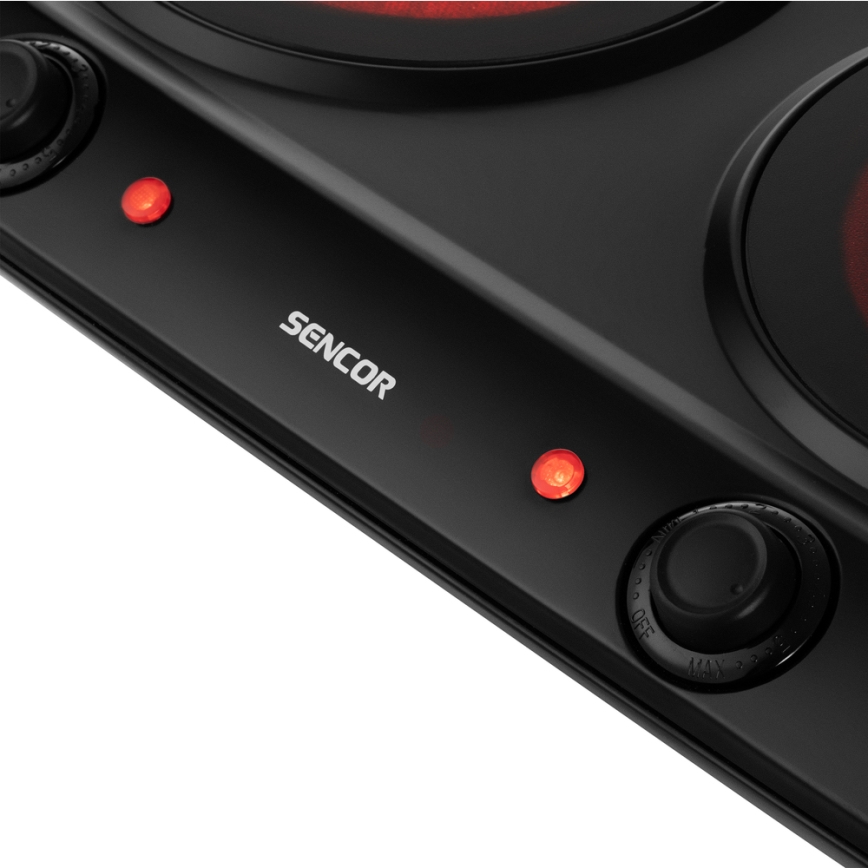 Sencor - Placa dupla de vitrocerâmica 2400W/230V