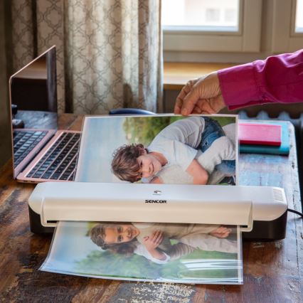 Sencor - Plastificadora A3 160W/230V branca/preta