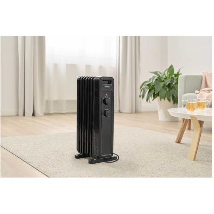 Sencor - Radiador a óleo com 7 aletas, 600/900/1500 W, 230 V, preto