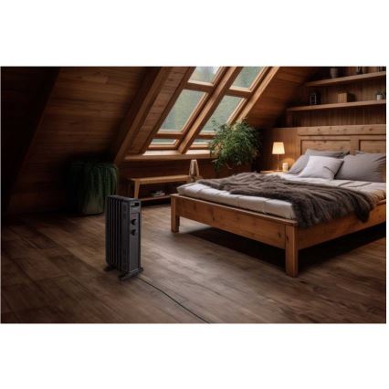 Sencor - Radiador a óleo com 7 aletas, 600/900/1500 W, 230 V, preto