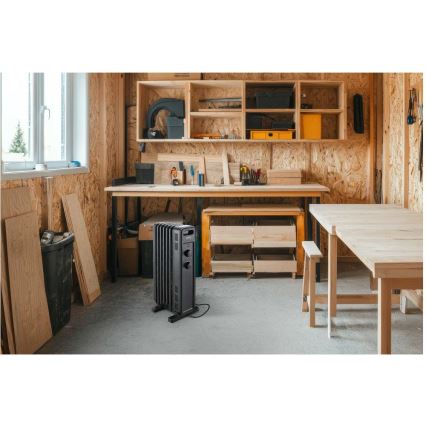 Sencor - Radiador a óleo com 7 aletas, 600/900/1500 W, 230 V, preto